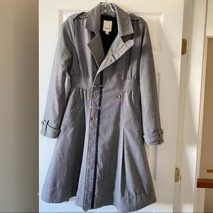 Diesel Long Grey Trench Style Long Jacket